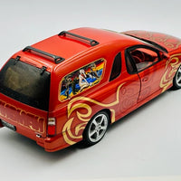 HOLDEN SANDMAN MAMBO CONCEPT VEHICLE - DARK RED W/FLAMES - 1:18 SCALE DIECAST MODEL
