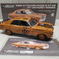 Ford XY Falcon Phase III GT-HO 1971 Bathurst Winner 50th Anniversary GOLD Livery - 1:18 Diecast Model - RRP $299 NOW $249