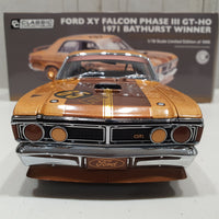 Ford XY Falcon Phase III GT-HO 1971 Bathurst Winner 50th Anniversary GOLD Livery - 1:18 Diecast Model - RRP $299 NOW $249