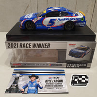 KYLE LARSON 2021 HENDRICKCARS.COM TEXAS RACED WIN 1:24 ARC DIECAST