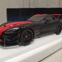 DODGE VIPER 1:28 EDITION ACR 2017 (VENOM BLACK W/ RED STRIPES) 1:18 AUTOART