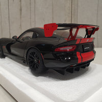 DODGE VIPER 1:28 EDITION ACR 2017 (VENOM BLACK W/ RED STRIPES) 1:18 AUTOART