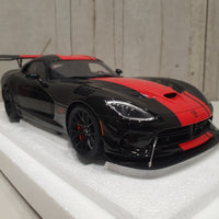 DODGE VIPER 1:28 EDITION ACR 2017 (VENOM BLACK W/ RED STRIPES) 1:18 AUTOART