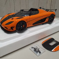 KOENIGSEGG AGERA RS CONE ORANGE/CARBON BLACK/BLACK ACCENTS - 1:18 Scale Composite Model Car - AUTOART