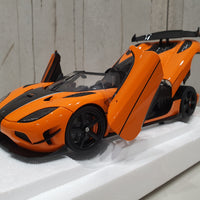 KOENIGSEGG AGERA RS CONE ORANGE/CARBON BLACK/BLACK ACCENTS - 1:18 Scale Composite Model Car - AUTOART