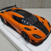 KOENIGSEGG AGERA RS CONE ORANGE/CARBON BLACK/BLACK ACCENTS - 1:18 Scale Composite Model Car - AUTOART
