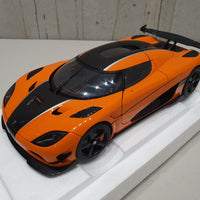KOENIGSEGG AGERA RS CONE ORANGE/CARBON BLACK/BLACK ACCENTS - 1:18 Scale Composite Model Car - AUTOART