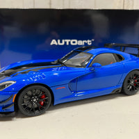 DODGE VIPER ACR 2017 (COMPETITION BLUE W/ BLACK STRIPES) - 1:18 SCALE - AUTOART