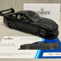 1:18 Ford Mustang GT Supercar - Matte Black Plain Body Edition - Authentic Collectables - RRP $250 NOW $225