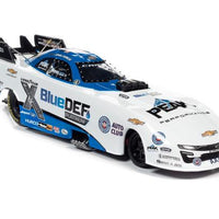AUTO WORLD 2021 JOHN FORCE PEAK BLUE DEF CHEVY CAMARO FUNNY CAR 1:24 SCALE DIECAST