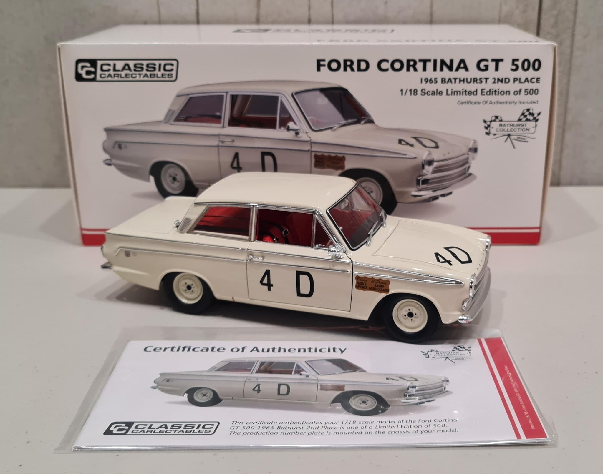 Ford Cortina GT 500 1965 Bathurst Second Place Car 1:18 Diecast - RRP