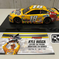 KYLE BUSCH 2021 M&M'S MINIS POCONO RACED WIN 1:24 ARC DIECAST