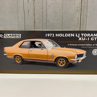 1972 HOLDEN LJ TORANA XU-1 GTR 50TH ANNIVERSARY GOLD LIVERY 1:18 DIECAST MODEL