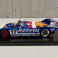 Porsche 962 C No.17 24H Le Mans 1991 - O. Larrauri - J. Pareja - W. Brun - 1:43 Scale Resin Model Car