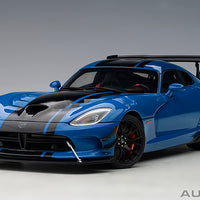 DODGE VIPER ACR 2017 (COMPETITION BLUE W/ BLACK STRIPES) - 1:18 SCALE - AUTOART
