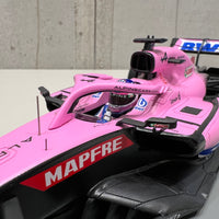 Fernando Alonso 2022 Alpine A522 No.14 BWT Alpine F1 Team - 9th Bahrain GP 1:18 Scale Resin Model Car - Spark - RRP $340 NOW $310