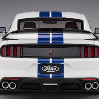 FORD SHELBY GT-350R (OXFORD WHITE W/ LIGHTNING BLUE STRIPES) 1:18 DIECAST