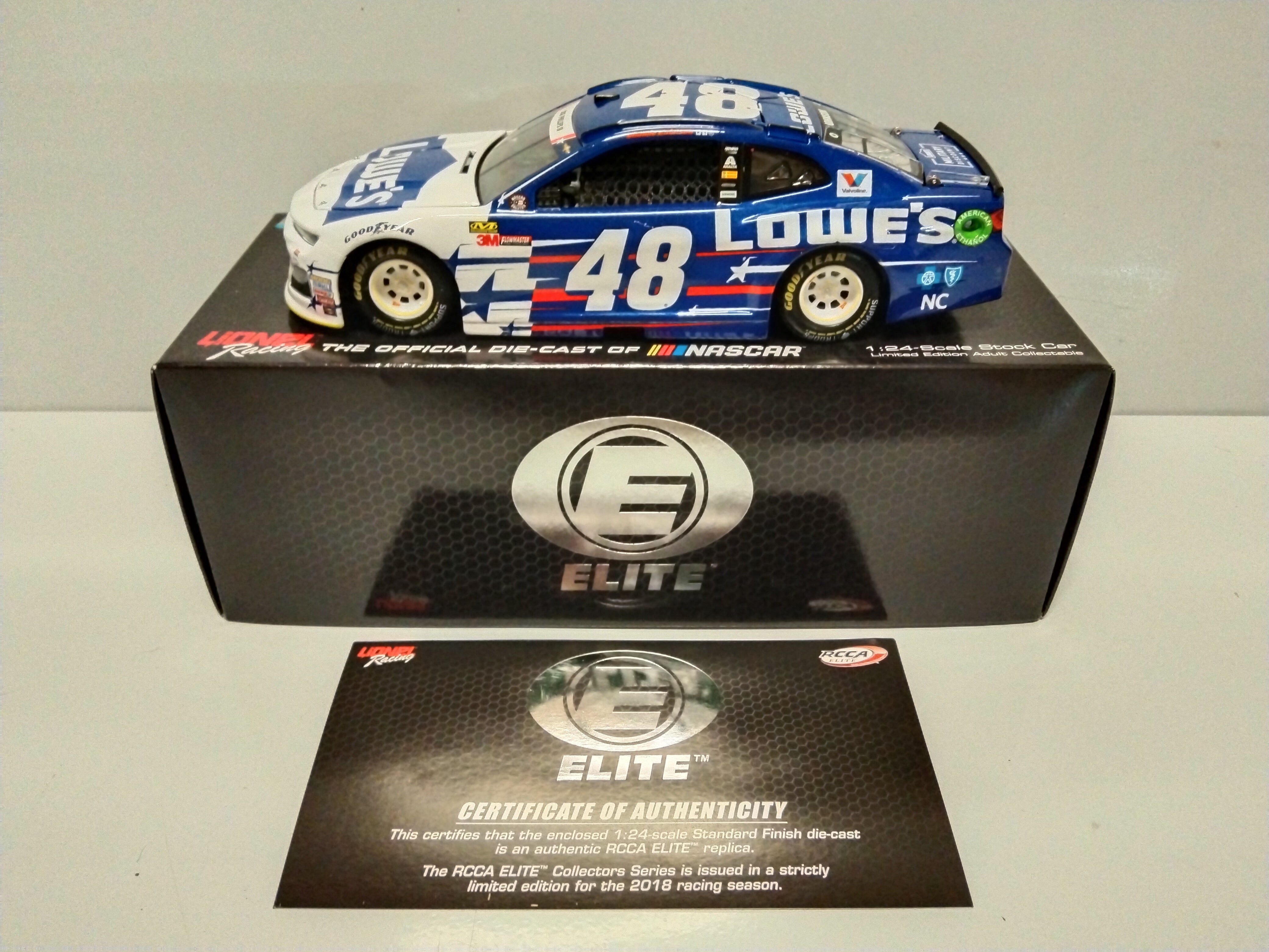 JIMMIE JOHNSON 2018 LOWES PATRIOTIC 1 24 ELITE 1 OF 174 Elite