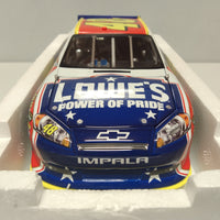 JIMMIE JOHNSON 2011 LOWE'S POWER OF PRIDE IMPALA 1:24 ELITE DIECAST MODEL