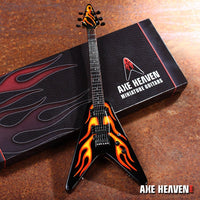 James Hetfield Metallica Hot Rod Flames V Miniature Guitar Replica Collectible