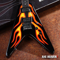 James Hetfield Metallica Hot Rod Flames V Miniature Guitar Replica Collectible