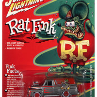 JOHNNY LIGHTNING RAT FINK 1955 FORD PANEL W/ENGINE BLOWER 1:64 SCALE DIECAST