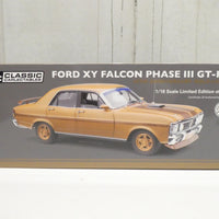 FORD XY FALCON PHASE III GT-HO GOLD LIVERY 1:18 DIECAST MODEL - RRP $299 NOW $249