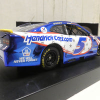 KYLE LARSON 2021 HENDRICKCARS.COM 9/11 TRIBUTE 1:24 COLOR CHROME ELITE DIECAST - 1 OF 36