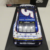 KYLE LARSON 2021 HENDRICKCARS.COM 9/11 TRIBUTE 1:24 COLOR CHROME ELITE DIECAST - 1 OF 36