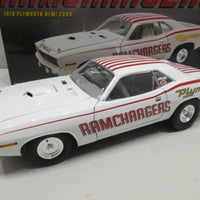 1970 PLYMOUTH CUDA SUPER STOCK - RAMCHARGERS 1:18 DIECAST - ACME