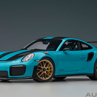 PORSCHE 911 (991.2) GT2 RS WEISSACH PACKAGE (MIAMI BLUE) 1:18 MODEL - AUTOart