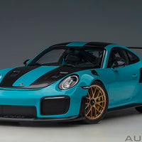 PORSCHE 911 (991.2) GT2 RS WEISSACH PACKAGE (MIAMI BLUE) 1:18 MODEL - AUTOart