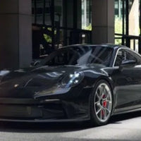 PORSCHE 911 (992) GT3 TOURING - 2022 - BLACK W/SILVER WHEELS - 1:18 Scale Resin Model Car - Minichamps