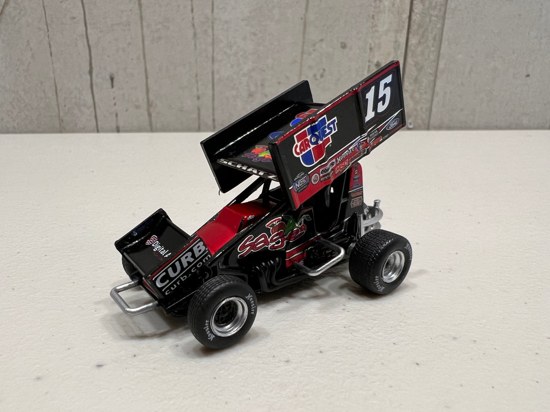 2022 #15 SAGE / CARQUEST SPRINT CAR - DONNY SCHATZ 1:50 SCALE DIECAST - CHROME - TEAM EXECUTIVE