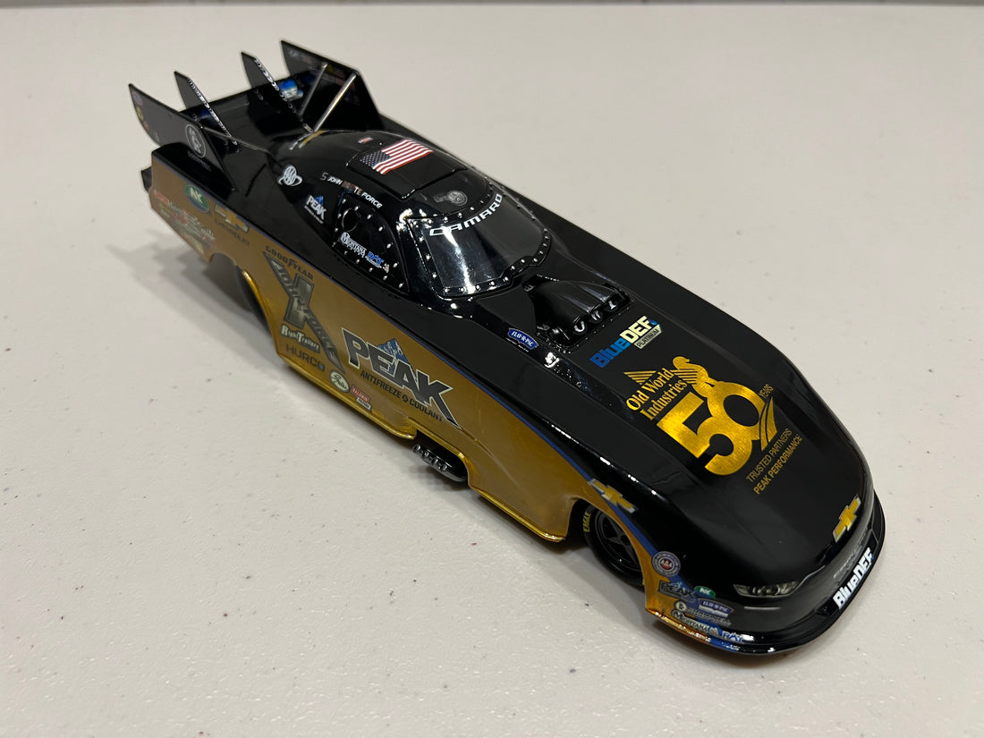 2023 John Force – PEAK 50th Anniversary SPECIAL PAINT SCHEME - 1:24 Scale Diecast Model - AutoWorld