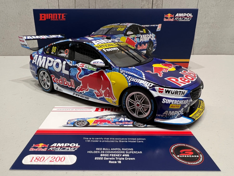 HOLDEN ZB COMMODORE - RED BULL AMPOL RACING - BROC FEENEY #88 - Merlin Darwin Triple Crown Race 18 - 1:18 Scale - Diecast Model