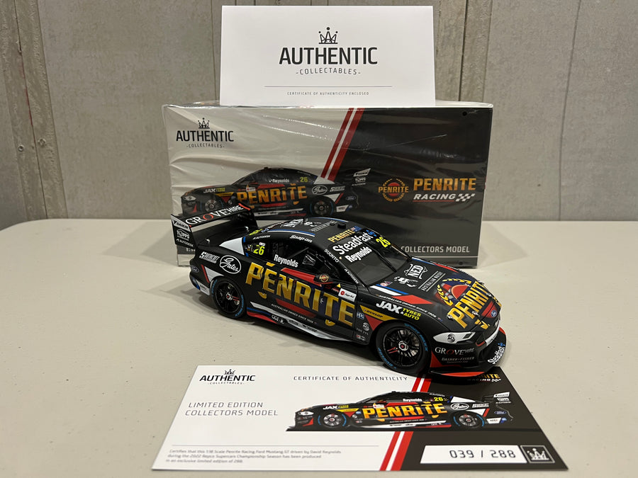 David Reynolds - Penrite Racing #26 Ford Mustang GT - 2022 Repco Supercars Championship Season - 1:18 Scale Diecast Model - AUTHENTIC COLLECTABLES