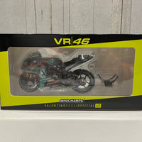 VALENTINO ROSSI 2021 YAMAHA YZR-M1 -TEAM PETRONAS YAMAHA SRT - 1:12 MOTOGP 2021 DIECAST MODEL