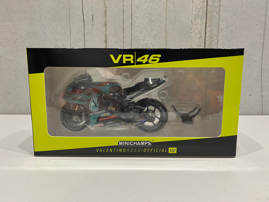 VALENTINO ROSSI 2021 YAMAHA YZR-M1 -TEAM PETRONAS YAMAHA SRT - 1:12 MOTOGP 2021 DIECAST MODEL