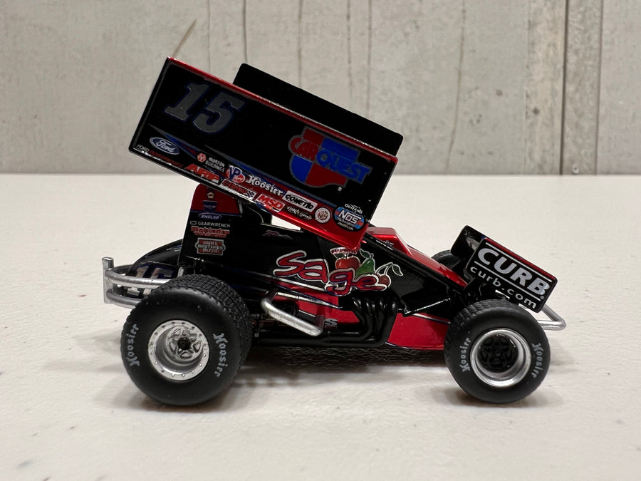 2022 #15 SAGE / CARQUEST SPRINT CAR - DONNY SCHATZ 1:50 SCALE DIECAST - CHROME - TEAM EXECUTIVE