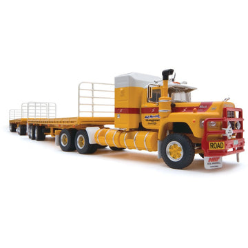 Neil Mansell Transport Road Train - Mack Prime Mover - 1:64 Scale Diecast Model - Highway Replicas Truck