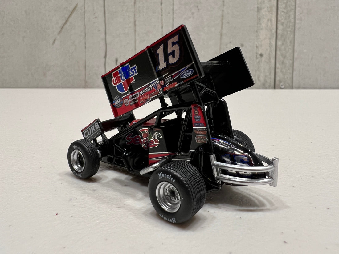 2022 #15 SAGE / CARQUEST SPRINT CAR - DONNY SCHATZ 1:50 SCALE DIECAST - CHROME - TEAM EXECUTIVE