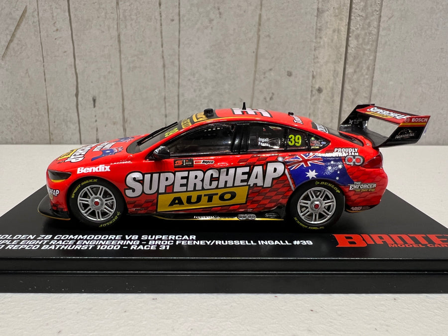 HOLDEN ZB COMMODORE - TRIPLE EIGHT RACE ENGINEERING SUPERCHEAP AUTO - FEENEY/INGALL #39 - REPCO Bathurst 1000 WILDCARD - 1:43 Scale Diecast Model Car - BIANTE