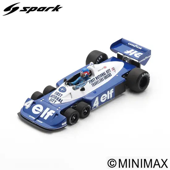 Tyrrell F1 P34 - #4 Patrick Depailler - 3rd, 1977 South African GP - 1:18 Model Car - SPARK