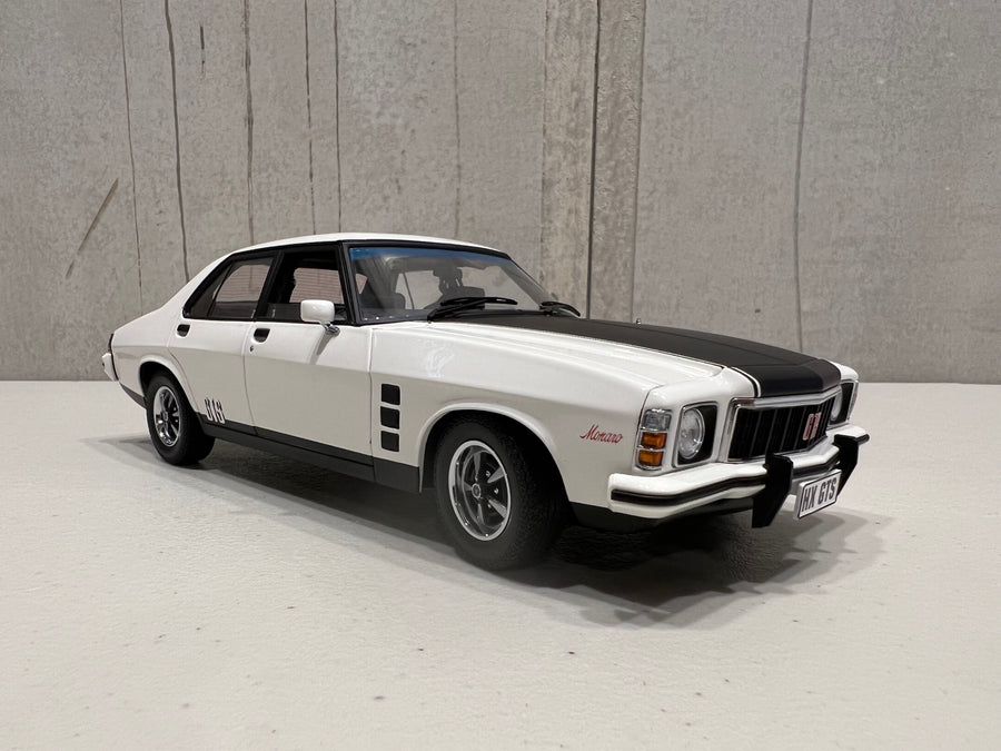 HOLDEN HX MONARO GTS SEDAN – COTILLION WHITE - 1:18 DIECAST MODEL