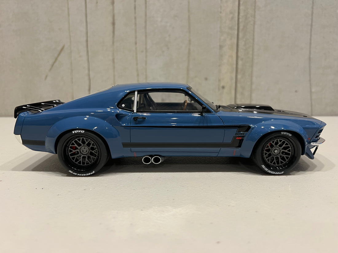 1970 FORD MUSTANG WIDEBODY BY RUFFIAN - BLUE - 1:18 SCALE MODEL - GT Sprint