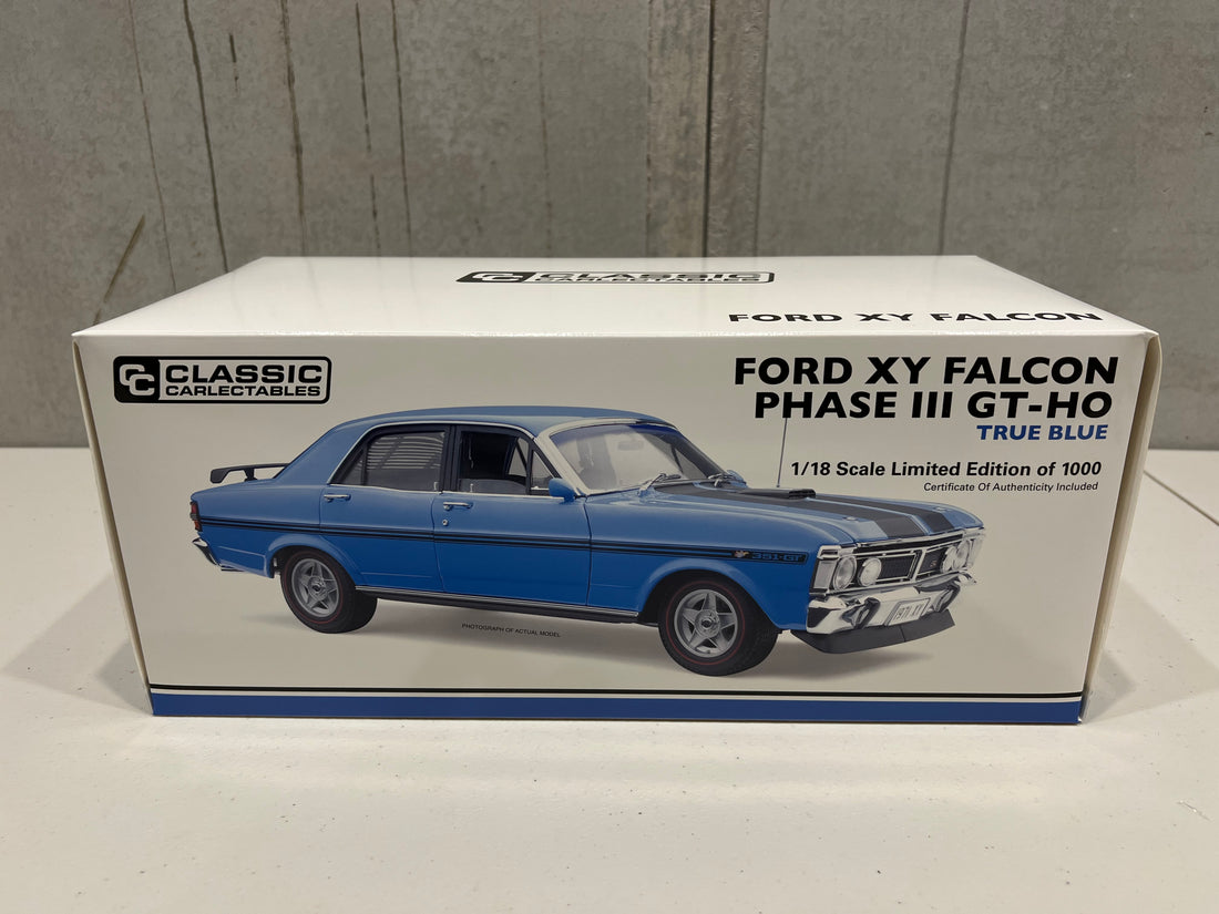 FORD XY FALCON PHASE III GT-HO - TRUE BLUE 1:18 SCALE DIECAST MODEL