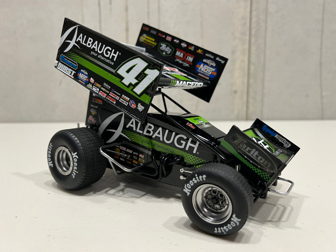 2023 #41 ALBAUGH/ MVT SPRINT CAR - CARSON MACEDO - 1:18 SCALE DIECAST