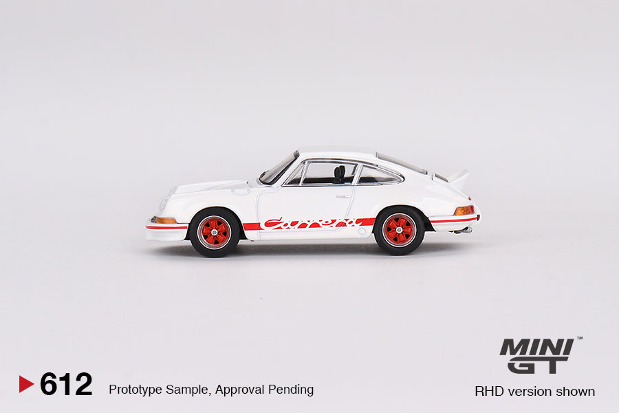 Porsche 911 Carrera RS 2.7 - Grand Prix White / Red - Mini GT - 1:64 Scale Diecast Model