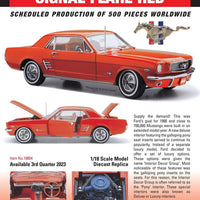 1966 Pony Mustang Signal Flare Red 1:18 Scale Diecast Model